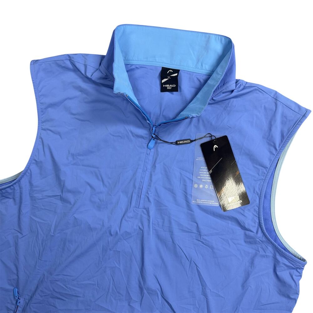 HEAD Golf Antonio Vest Men's XL Wave Runner Little Blue NWT MSRP $90 Stretch